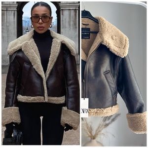 double faced short jacket zara